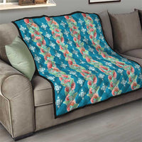 Hawaii Ohia Lehua Quilt Tropical Vibes Teal