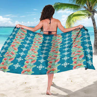 Hawaii Ohia Lehua Sarong Tropical Vibes Teal