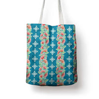 Hawaii Ohia Lehua Tote Bag Tropical Vibes Teal