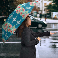 Hawaii Ohia Lehua Umbrella Tropical Vibes Teal