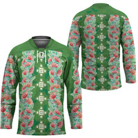 Hawaii Ohia Lehua Hockey Jersey Tropical Vibes Green