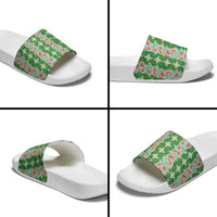 Hawaii Ohia Lehua Slide Sandals Tropical Vibes Green