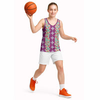 Hawaii Ohia Lehua Basketball Jersey Tropical Vibes Fuchsia