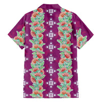 Hawaii Ohia Lehua Family Matching Tank Maxi Dress and Hawaiian Shirt Tropical Vibes Fuchsia LT05 - Polynesian Pride