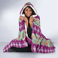 Hawaii Ohia Lehua Hooded Blanket Tropical Vibes Fuchsia