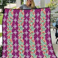 Hawaii Ohia Lehua Quilt Tropical Vibes Fuchsia