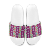 Hawaii Ohia Lehua Slide Sandals Tropical Vibes Fuchsia