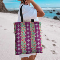 Hawaii Ohia Lehua Tote Bag Tropical Vibes Fuchsia