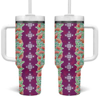 Hawaii Ohia Lehua Tumbler With Handle Tropical Vibes Fuchsia