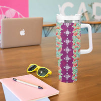 Hawaii Ohia Lehua Tumbler With Handle Tropical Vibes Fuchsia
