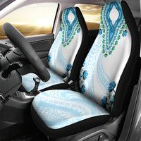 Africa Dashiki Car Seat Cover With Polynesian Pattern Blue Version