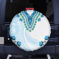 Africa Dashiki Spare Tire Cover With Polynesian Pattern Blue Version LT05 - Polynesian Pride
