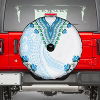 Africa Dashiki Spare Tire Cover With Polynesian Pattern Blue Version LT05 - Polynesian Pride