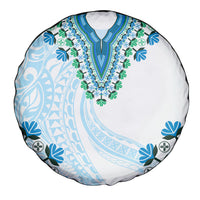 Africa Dashiki Spare Tire Cover With Polynesian Pattern Blue Version LT05 - Polynesian Pride