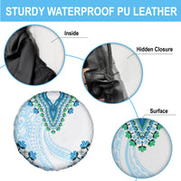 Africa Dashiki Spare Tire Cover With Polynesian Pattern Blue Version LT05 - Polynesian Pride