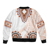 Africa Dashiki Bomber Jacket With Polynesian Pattern Beige Version LT05 - Polynesian Pride