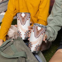 Africa Dashiki Tumbler Cup With Polynesian Pattern Beige Version