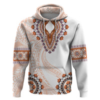 Africa Dashiki Zip Hoodie With Polynesian Pattern Beige Version LT05 Pullover Hoodie Beige - Polynesian Pride