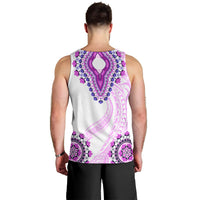 Africa Dashiki Men Tank Top With Polynesian Pattern Pink Version LT05 - Polynesian Pride