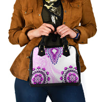 Africa Dashiki Shoulder Handbag With Polynesian Pattern Pink Version