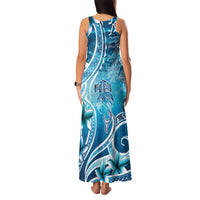 Polynesia World Ocean Day Family Matching Tank Maxi Dress and Hawaiian Shirt Ocean Style