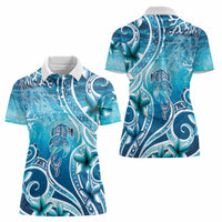 Polynesia World Ocean Day Women Polo Shirt Ocean Style