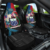 Samoa Car Seat Cover Humpback Whale Siapo Pattern
