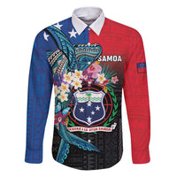 Samoa Family Matching Puletasi and Hawaiian Shirt Humpback Whale Siapo Pattern