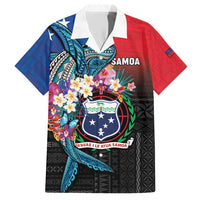 Samoa Family Matching Short Sleeve Bodycon Dress and Hawaiian Shirt Humpback Whale Siapo Pattern