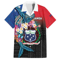 Samoa Family Matching Tank Maxi Dress and Hawaiian Shirt Humpback Whale Siapo Pattern