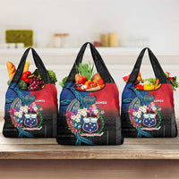 Samoa Grocery Bag Humpback Whale Siapo Pattern