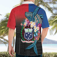 Samoa Hawaiian Shirt Humpback Whale Siapo Pattern