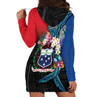 Samoa Hoodie Dress Humpback Whale Siapo Pattern