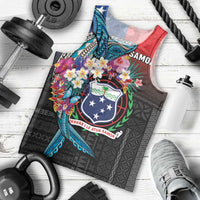 Samoa Men Tank Top Humpback Whale Siapo Pattern