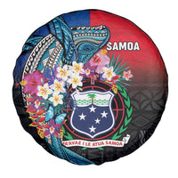 Samoa Spare Tire Cover Humpback Whale Siapo Pattern