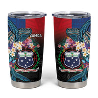 Samoa Tumbler Cup Humpback Whale Siapo Pattern LT05 Blue - Polynesian Pride