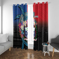 Samoa Window Curtain Humpback Whale Siapo Pattern