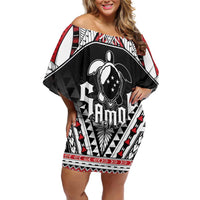 Samoa Independence Day Family Matching Off Shoulder Short Dress and Hawaiian Shirt Proud To Be Samoan