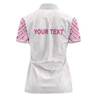 Personalised New Zealand Aotearoa Women Polo Shirt Nurse Tribal Pink Version