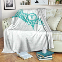 New Zealand Aotearoa Blanket Nurse Tribal Teal Version LT05 Teal - Polynesian Pride