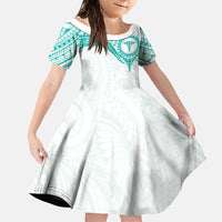 Personalised New Zealand Aotearoa Family Matching Tank Maxi Dress and Hawaiian Shirt Nurse Tribal Teal Version