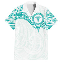 Personalised New Zealand Aotearoa Hawaiian Shirt Nurse Tribal Teal Version
