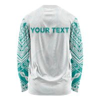 Personalised New Zealand Aotearoa Long Sleeve Shirt Nurse Tribal Teal Version LT05 - Polynesian Pride