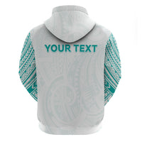 Personalised New Zealand Aotearoa Zip Hoodie Nurse Tribal Teal Version LT05 - Polynesian Pride