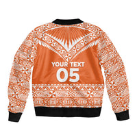 Personalised Tonga Tailulu College Bomber Jacket Tongan Kupesi Pattern