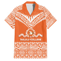 Personalised Tonga Tailulu College Family Matching Off Shoulder Maxi Dress and Hawaiian Shirt Tongan Kupesi Pattern