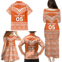 Personalised Tonga Tailulu College Family Matching Puletasi and Hawaiian Shirt Tongan Kupesi Pattern
