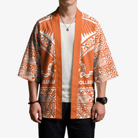 Personalised Tonga Tailulu College Kimono Tongan Kupesi Pattern