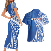 Personalised Hawaii 808 Couples Matching Short Sleeve Bodycon Dress and Hawaiian Shirt Unique Style LT05 - Polynesian Pride