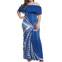 Personalised Hawaii 808 Off Shoulder Maxi Dress Unique Style